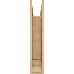 Ekena Millwork - BKTUR0756X34X38BOA01RCPR - Timberthane Faux Wood Balboa Style Bracket w/ Offset Brace, Traditional Ends, 7 1/2"W x 34"D x 38"H, Primed Tan