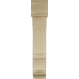 Ekena Millwork - BKTUR0756X34X40BOA01RCPR - Timberthane Faux Wood Balboa Style Bracket w/ Offset Brace, Traditional Ends, 7 1/2"W x 34"D x 40"H, Primed Tan