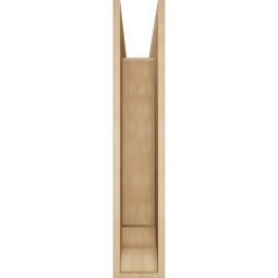 Ekena Millwork - BKTUR0756X34X40BOA01RCPR - Timberthane Faux Wood Balboa Style Bracket w/ Offset Brace, Traditional Ends, 7 1/2"W x 34"D x 40"H, Primed Tan