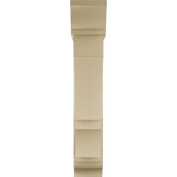 Ekena Millwork - BKTUR0756X34X42BOA01RCPR - Timberthane Faux Wood Balboa Style Bracket w/ Offset Brace, Traditional Ends, 7 1/2"W x 34"D x 42"H, Primed Tan