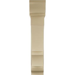 Ekena Millwork - BKTUR0756X36X40BOA01RCPR - Timberthane Faux Wood Balboa Style Bracket w/ Offset Brace, Traditional Ends, 7 1/2"W x 36"D x 40"H, Primed Tan