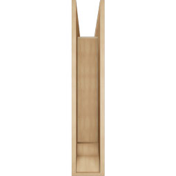 Ekena Millwork - BKTUR0756X36X40BOA01RCPR - Timberthane Faux Wood Balboa Style Bracket w/ Offset Brace, Traditional Ends, 7 1/2"W x 36"D x 40"H, Primed Tan