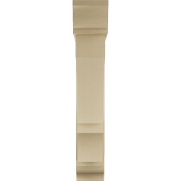 Ekena Millwork - BKTUR0756X36X44BOA01RCPR - Timberthane Faux Wood Balboa Style Bracket w/ Offset Brace, Traditional Ends, 7 1/2"W x 36"D x 44"H, Primed Tan