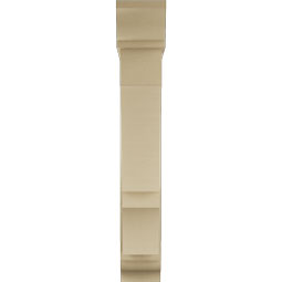 Ekena Millwork - BKTUR0756X36X48BOA01RCPR - Timberthane Faux Wood Balboa Style Bracket w/ Offset Brace, Traditional Ends, 7 1/2"W x 36"D x 48"H, Primed Tan