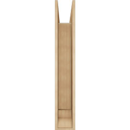 Ekena Millwork - BKTUR0756X36X48BOA01RCPR - Timberthane Faux Wood Balboa Style Bracket w/ Offset Brace, Traditional Ends, 7 1/2"W x 36"D x 48"H, Primed Tan