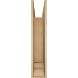 Ekena Millwork - BKTUR0756X38X38BOA01RCPR - Timberthane Faux Wood Balboa Style Bracket w/ Offset Brace, Traditional Ends, 7 1/2"W x 38"D x 38"H, Primed Tan