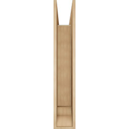 Ekena Millwork - BKTUR0756X40X44BOA01RCPR - Timberthane Faux Wood Balboa Style Bracket w/ Offset Brace, Traditional Ends, 7 1/2"W x 40"D x 44"H, Primed Tan