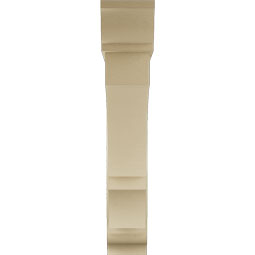 Ekena Millwork - BKTUR0756X42X42BOA01RCPR - Timberthane Faux Wood Balboa Style Bracket w/ Offset Brace, Traditional Ends, 7 1/2"W x 42"D x 42"H, Primed Tan