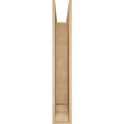 Ekena Millwork - BKTUR0756X42X48BOA01RCPR - Timberthane Faux Wood Balboa Style Bracket w/ Offset Brace, Traditional Ends, 7 1/2"W x 42"D x 48"H, Primed Tan