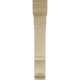 Ekena Millwork - BKTUR0756X48X48BOA01RCPR - Timberthane Faux Wood Balboa Style Bracket w/ Offset Brace, Traditional Ends, 7 1/2"W x 48"D x 48"H, Primed Tan