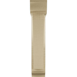 Ekena Millwork - BKTUR0352X14X18THR01RCPR - Timberthane Faux Wood Thorton Style Bracket w/ Offset Brace, Traditional Ends, 3 1/2"W x 14"D x 18"H, Primed Tan