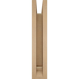 Ekena Millwork - BKTUR0352X14X18THR01RCPR - Timberthane Faux Wood Thorton Style Bracket w/ Offset Brace, Traditional Ends, 3 1/2"W x 14"D x 18"H, Primed Tan