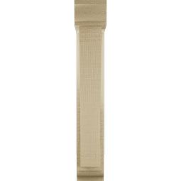 Ekena Millwork - BKTUR0352X14X22THR01RCPR - Timberthane Faux Wood Thorton Style Bracket w/ Offset Brace, Traditional Ends, 3 1/2"W x 14"D x 22"H, Primed Tan