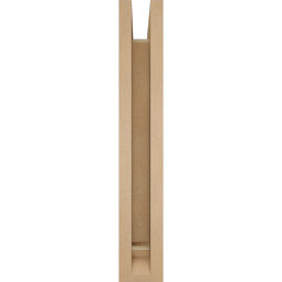 Ekena Millwork - BKTUR0352X14X22THR01RCPR - Timberthane Faux Wood Thorton Style Bracket w/ Offset Brace, Traditional Ends, 3 1/2"W x 14"D x 22"H, Primed Tan