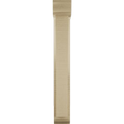 Ekena Millwork - BKTUR0352X14X26THR01RCPR - Timberthane Faux Wood Thorton Style Bracket w/ Offset Brace, Traditional Ends, 3 1/2"W x 14"D x 26"H, Primed Tan