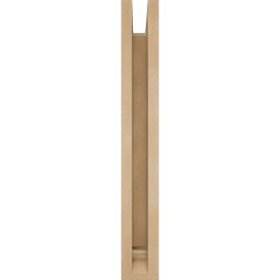 Ekena Millwork - BKTUR0352X14X26THR01RCPR - Timberthane Faux Wood Thorton Style Bracket w/ Offset Brace, Traditional Ends, 3 1/2"W x 14"D x 26"H, Primed Tan