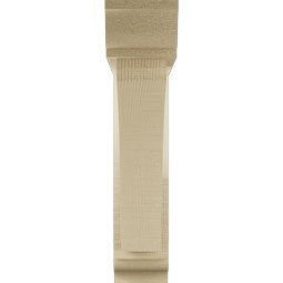Ekena Millwork - BKTUR0352X16X16THR01RCPR - Timberthane Faux Wood Thorton Style Bracket w/ Offset Brace, Traditional Ends, 3 1/2"W x 16"D x 16"H, Primed Tan