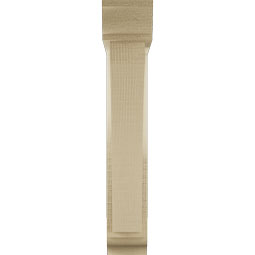 Ekena Millwork - BKTUR0352X16X20THR01RCPR - Timberthane Faux Wood Thorton Style Bracket w/ Offset Brace, Traditional Ends, 3 1/2"W x 16"D x 20"H, Primed Tan
