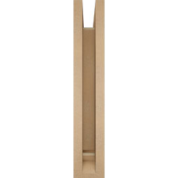 Ekena Millwork - BKTUR0352X16X20THR01RCPR - Timberthane Faux Wood Thorton Style Bracket w/ Offset Brace, Traditional Ends, 3 1/2"W x 16"D x 20"H, Primed Tan