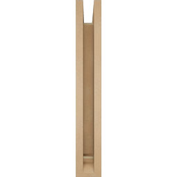 Ekena Millwork - BKTUR0352X16X24THR01RCPR - Timberthane Faux Wood Thorton Style Bracket w/ Offset Brace, Traditional Ends, 3 1/2"W x 16"D x 24"H, Primed Tan