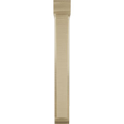 Ekena Millwork - BKTUR0352X16X28THR01RCPR - Timberthane Faux Wood Thorton Style Bracket w/ Offset Brace, Traditional Ends, 3 1/2"W x 16"D x 28"H, Primed Tan