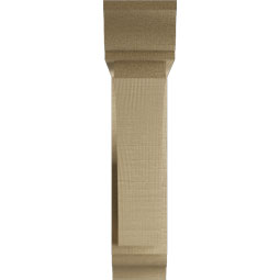 Ekena Millwork - BKTUROTHR00 - Timberthane Rough Cedar Faux Wood Thorton Traditional Bracket w/ Offset Brace