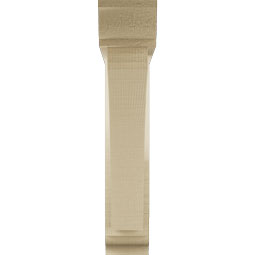 Ekena Millwork - BKTUR0352X18X18THR01RCPR - Timberthane Faux Wood Thorton Style Bracket w/ Offset Brace, Traditional Ends, 3 1/2"W x 18"D x 18"H, Primed Tan