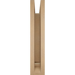 Ekena Millwork - BKTUR0352X18X18THR01RCPR - Timberthane Faux Wood Thorton Style Bracket w/ Offset Brace, Traditional Ends, 3 1/2"W x 18"D x 18"H, Primed Tan