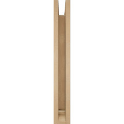 Ekena Millwork - BKTUR0352X18X26THR01RCPR - Timberthane Faux Wood Thorton Style Bracket w/ Offset Brace, Traditional Ends, 3 1/2"W x 18"D x 26"H, Primed Tan