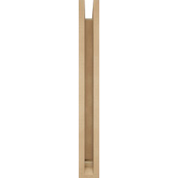 Ekena Millwork - BKTUR0352X18X30THR01RCPR - Timberthane Faux Wood Thorton Style Bracket w/ Offset Brace, Traditional Ends, 3 1/2"W x 18"D x 30"H, Primed Tan