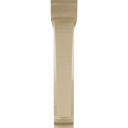 Ekena Millwork - BKTUR0352X20X20THR01RCPR - Timberthane Faux Wood Thorton Style Bracket w/ Offset Brace, Traditional Ends, 3 1/2"W x 20"D x 20"H, Primed Tan