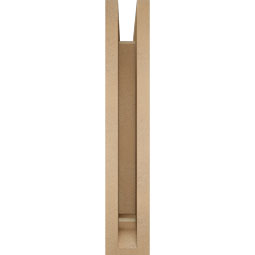 Ekena Millwork - BKTUR0352X20X20THR01RCPR - Timberthane Faux Wood Thorton Style Bracket w/ Offset Brace, Traditional Ends, 3 1/2"W x 20"D x 20"H, Primed Tan