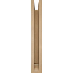 Ekena Millwork - BKTUR0352X20X24THR01RCPR - Timberthane Faux Wood Thorton Style Bracket w/ Offset Brace, Traditional Ends, 3 1/2"W x 20"D x 24"H, Primed Tan