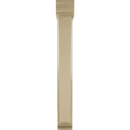 Ekena Millwork - BKTUR0352X20X28THR01RCPR - Timberthane Faux Wood Thorton Style Bracket w/ Offset Brace, Traditional Ends, 3 1/2"W x 20"D x 28"H, Primed Tan