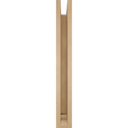 Ekena Millwork - BKTUR0352X20X28THR01RCPR - Timberthane Faux Wood Thorton Style Bracket w/ Offset Brace, Traditional Ends, 3 1/2"W x 20"D x 28"H, Primed Tan
