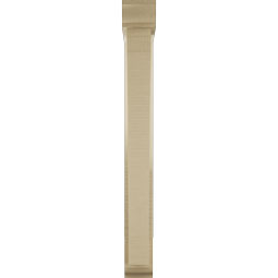 Ekena Millwork - BKTUR0352X20X32THR01RCPR - Timberthane Faux Wood Thorton Style Bracket w/ Offset Brace, Traditional Ends, 3 1/2"W x 20"D x 32"H, Primed Tan