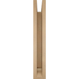 Ekena Millwork - BKTUR0352X22X22THR01RCPR - Timberthane Faux Wood Thorton Style Bracket w/ Offset Brace, Traditional Ends, 3 1/2"W x 22"D x 22"H, Primed Tan