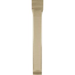 Ekena Millwork - BKTUR0352X22X26THR01RCPR - Timberthane Faux Wood Thorton Style Bracket w/ Offset Brace, Traditional Ends, 3 1/2"W x 22"D x 26"H, Primed Tan