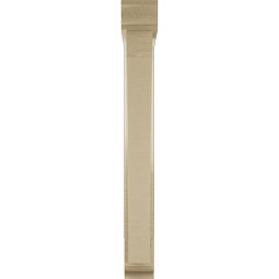 Ekena Millwork - BKTUR0352X22X30THR01RCPR - Timberthane Faux Wood Thorton Style Bracket w/ Offset Brace, Traditional Ends, 3 1/2"W x 22"D x 30"H, Primed Tan