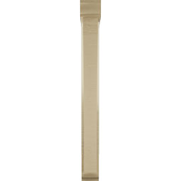 Ekena Millwork - BKTUR0352X22X34THR01RCPR - Timberthane Faux Wood Thorton Style Bracket w/ Offset Brace, Traditional Ends, 3 1/2"W x 22"D x 34"H, Primed Tan
