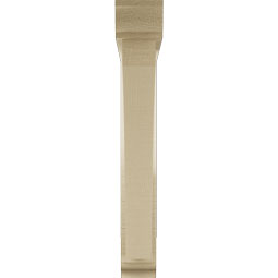 Ekena Millwork - BKTUR0352X24X24THR01RCPR - Timberthane Faux Wood Thorton Style Bracket w/ Offset Brace, Traditional Ends, 3 1/2"W x 24"D x 24"H, Primed Tan