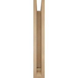 Ekena Millwork - BKTUR0352X24X24THR01RCPR - Timberthane Faux Wood Thorton Style Bracket w/ Offset Brace, Traditional Ends, 3 1/2"W x 24"D x 24"H, Primed Tan