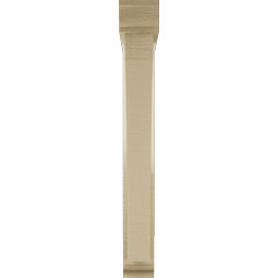 Ekena Millwork - BKTUR0352X24X28THR01RCPR - Timberthane Faux Wood Thorton Style Bracket w/ Offset Brace, Traditional Ends, 3 1/2"W x 24"D x 28"H, Primed Tan