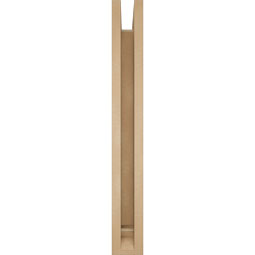 Ekena Millwork - BKTUR0352X24X28THR01RCPR - Timberthane Faux Wood Thorton Style Bracket w/ Offset Brace, Traditional Ends, 3 1/2"W x 24"D x 28"H, Primed Tan