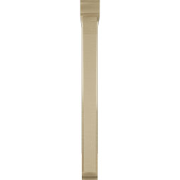 Ekena Millwork - BKTUR0352X24X36THR01RCPR - Timberthane Faux Wood Thorton Style Bracket w/ Offset Brace, Traditional Ends, 3 1/2"W x 24"D x 36"H, Primed Tan