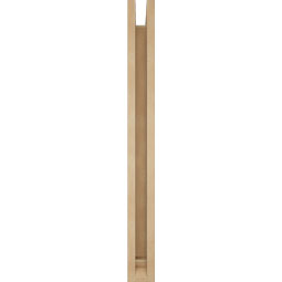 Ekena Millwork - BKTUR0352X24X36THR01RCPR - Timberthane Faux Wood Thorton Style Bracket w/ Offset Brace, Traditional Ends, 3 1/2"W x 24"D x 36"H, Primed Tan