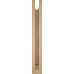 Ekena Millwork - BKTUR0352X26X26THR01RCPR - Timberthane Faux Wood Thorton Style Bracket w/ Offset Brace, Traditional Ends, 3 1/2"W x 26"D x 26"H, Primed Tan