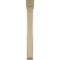 Ekena Millwork - BKTUR0352X26X30THR01RCPR - Timberthane Faux Wood Thorton Style Bracket w/ Offset Brace, Traditional Ends, 3 1/2"W x 26"D x 30"H, Primed Tan