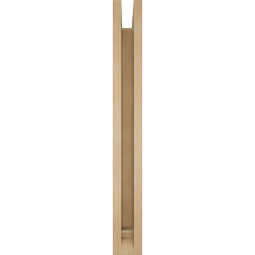 Ekena Millwork - BKTUR0352X26X30THR01RCPR - Timberthane Faux Wood Thorton Style Bracket w/ Offset Brace, Traditional Ends, 3 1/2"W x 26"D x 30"H, Primed Tan