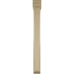 Ekena Millwork - BKTUR0352X26X34THR01RCPR - Timberthane Faux Wood Thorton Style Bracket w/ Offset Brace, Traditional Ends, 3 1/2"W x 26"D x 34"H, Primed Tan